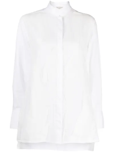 Shiatzy Chen Lace-detailing Long-sleeve Shirt In White