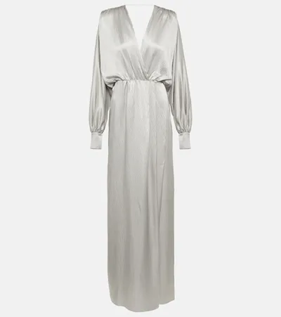 Max Mara Bridal Vociare Silk Satin Gown In White