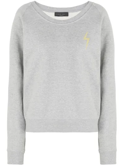 Giuseppe Zanotti Logo-embroidered Cotton Sweatshirt In Grey