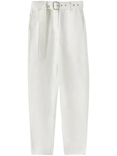 Jil Sander High-waisted Wide-leg Jeans In White