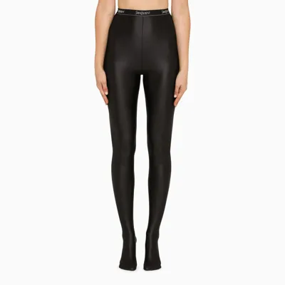 Saint Laurent Stretch Nylon Blend Leggings In Black