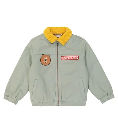 Stella Mccartney Kids' Embroidered Denim Jacket In Verde