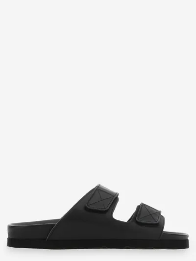 Palm Angels Logo-print Touch-strap Sandals In Black