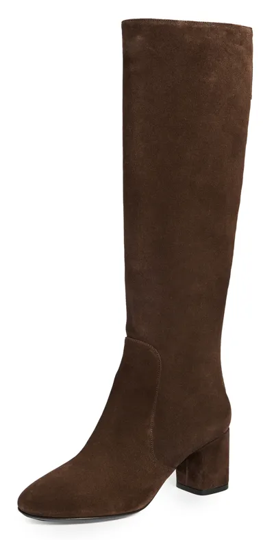 By Far Miller Suede Knee Boots In Brown