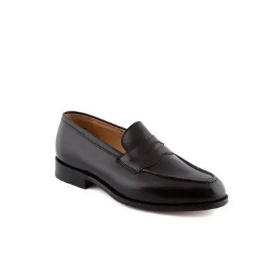 Tricker's Black Calf Loafer In Nero