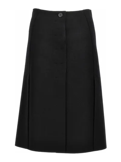 Lanvin Wool Skirt In 黑色的