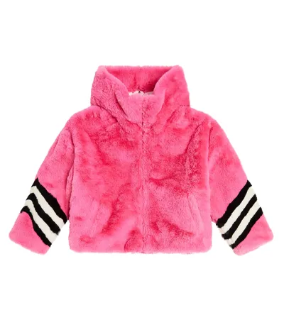 Perfect Moment Kids' Faux Fur Coat In Pink