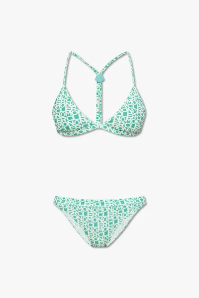 Moncler Alose Bikini In Green Multi