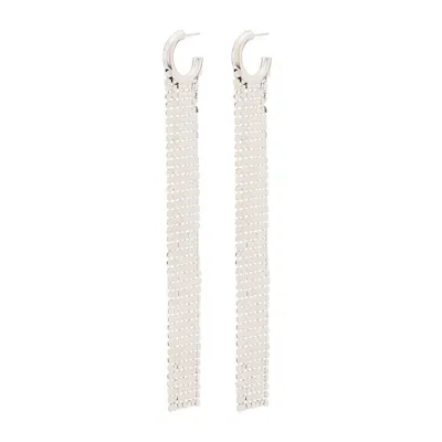 Rabanne Pixel Earrings In Silver