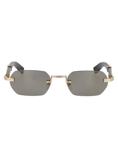 Cartier Ct0362s Sunglasses In 003 Gold White Bronze