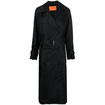 Meryll Rogge Belted Double-breasted Trench Coat In Black