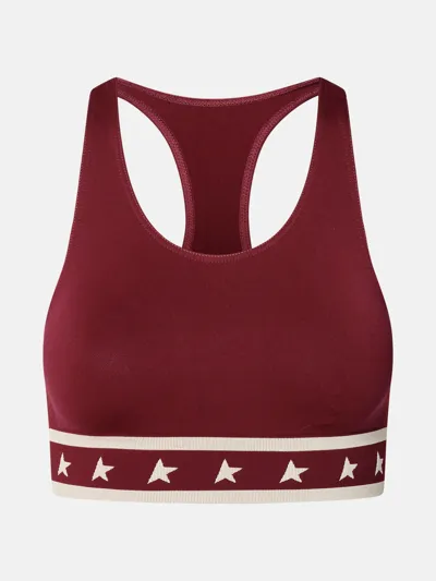 Golden Goose Burgundy Polyamide Blend Top In Multicolor