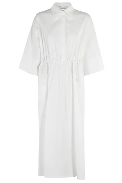 Max Mara Eulalia Dress In Bianco Ottico