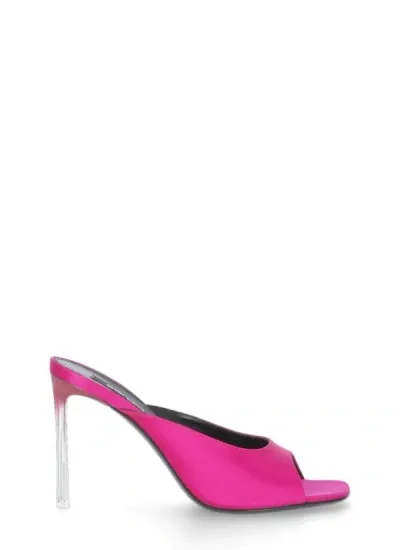 Sergio Rossi Open Toe Slip In Fuchsia