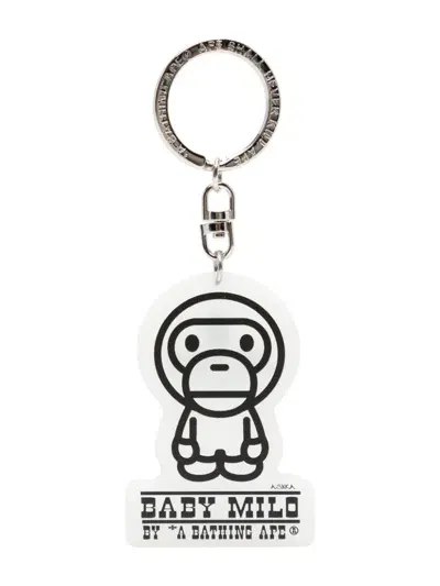 A Bathing Ape Glow-in-the-dark Baby Milo Keychain In White