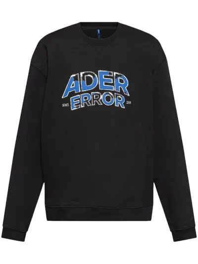 Ader Error Logo Embroidered Sweatshirt In 黑色