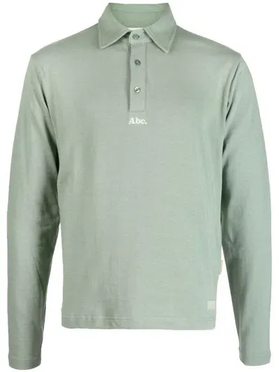 Advisory Board Crystals Embroidered-logo Polo-style Sweater In Green