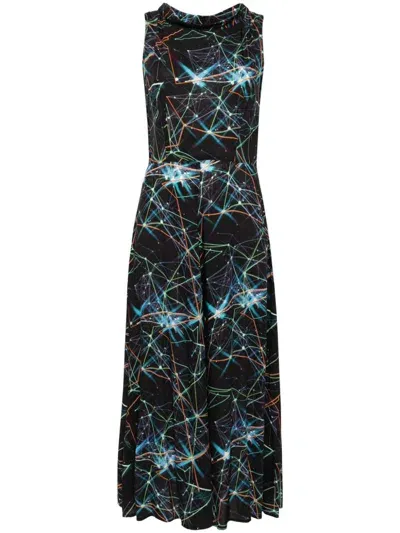 Agnès B. Ikon Screen-print Midi Dress In Black