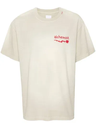 Alchemist Logo-print T-shirt In Neutrals