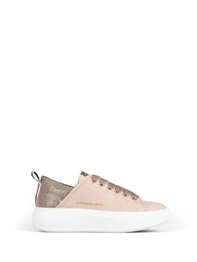 Alexander Smith Wembley Sneaker Powder Leather In Cipria