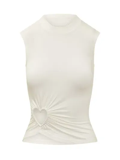 Ambush Heart Cut Top In White