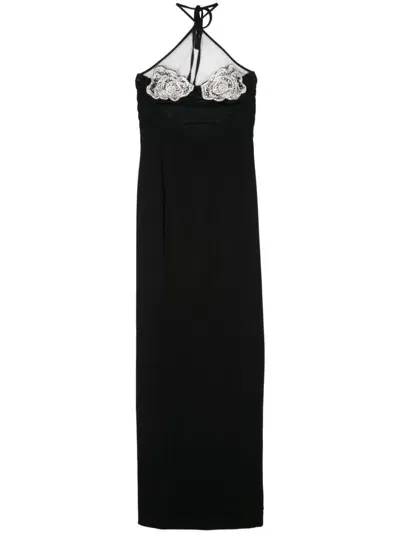 Amen Crystal-embellished Gown In Black