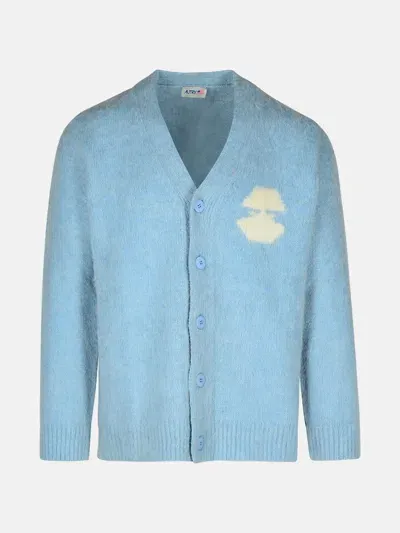 Autry Light Blue Wool Blend Cardigan