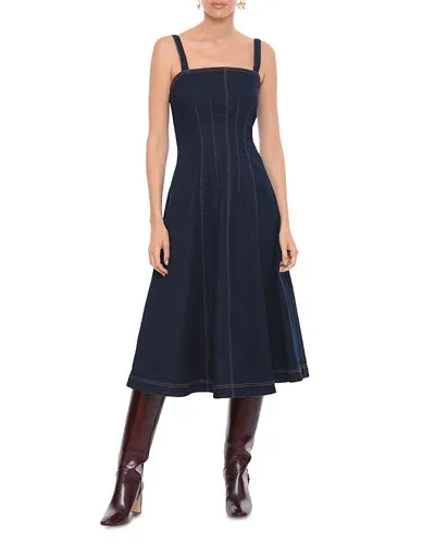 Bagatelle Denim Midi Dress In Indigo Wash