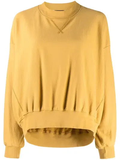 Bassike Cut-out Organic Cotton Sweatshirt In Yellow