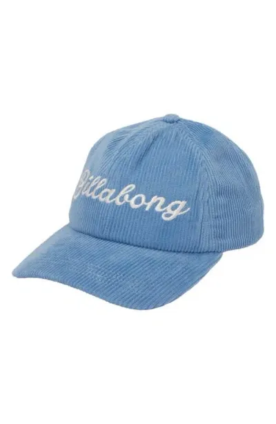 Billabong Embroidered Logo Baseball Cap In Marina