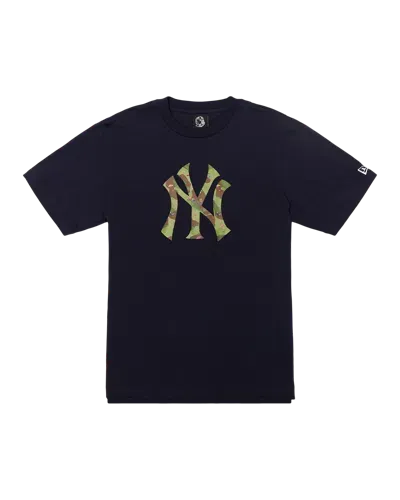 Billionaire Boys Club X New York Yankees Kids' Ny Yankees Space Camo Logo Tee In Navy