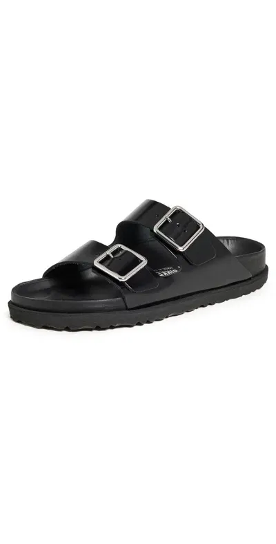 Birkenstock 1774 Arizona Leather Sandals In Black