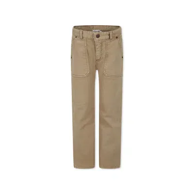 Bonpoint Kids' Brown Trousers For Boy With Logo