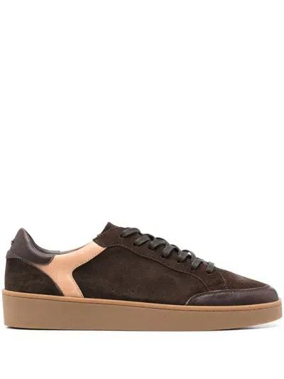 Canali Suede Sneakers In Brown