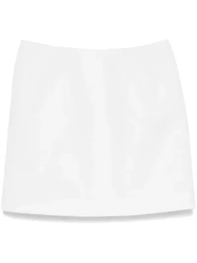 Carven Twill-weave Mini Skirt In White