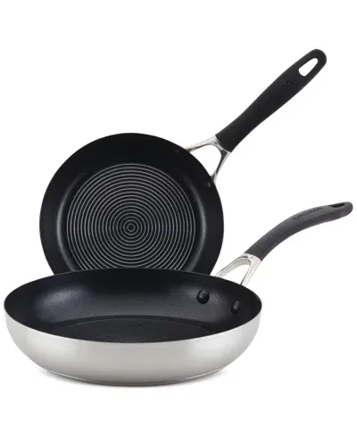 Circulon Steelshield Stainless Steel 2-pc. Skillet Set In Silver