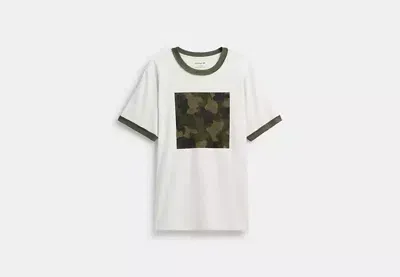 Coach Outlet Camo T-shirt In Organic Cotton In White