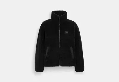 Coach Outlet Sherpa Jacket In Recycled Polyester In Black