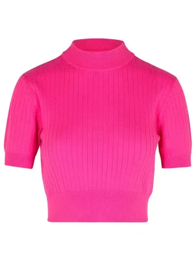 Colorush Fuchsia Cotton Blend Sweater In Purple