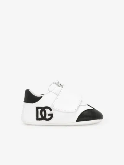 Dolce & Gabbana Kids' Logo-patch Low-top Sneakers In White