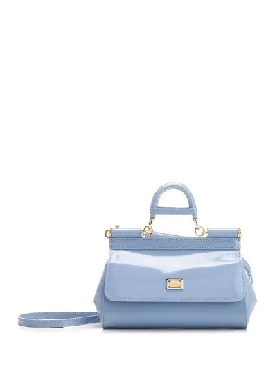 Dolce & Gabbana Small Sicily Handbag In Light Blue