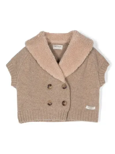 Donsje Babies' Nannie Cardigan In Brown