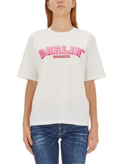 Dsquared2 Easy Fit T-shirt In White