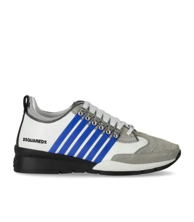 Dsquared2 Boxer Striped Low-top Sneakers In White