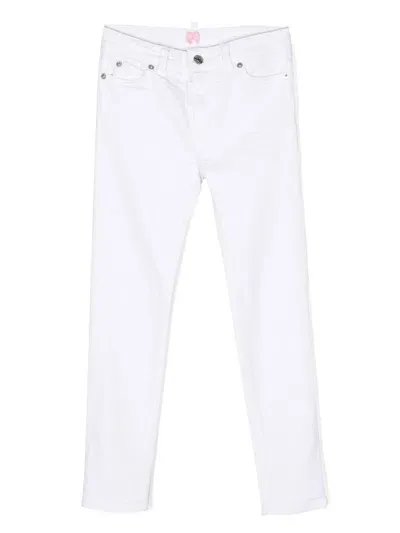 Dsquared2 Kids' Straight Jeans In White