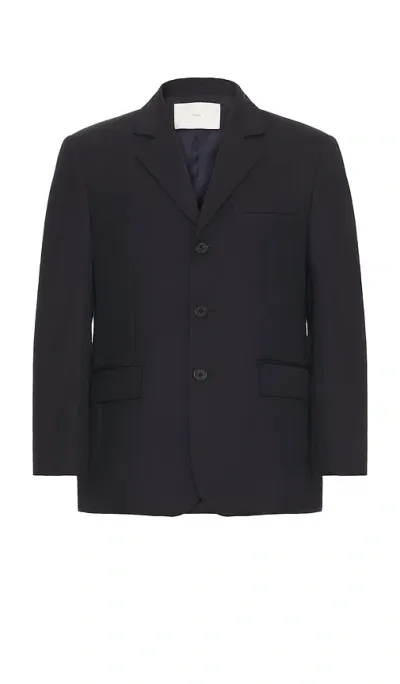 Dunst Classic 3 Button Wool Blazer In 프렌치 네이비