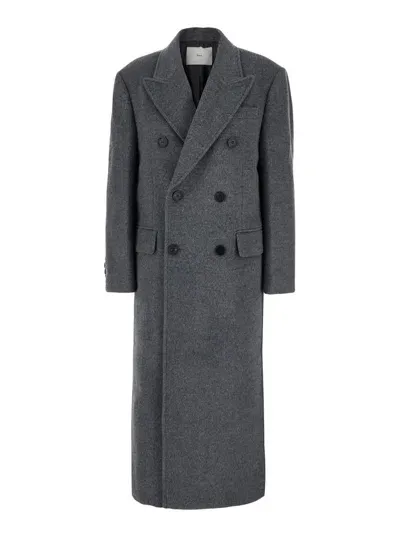 Dunst Double-breasted Coat In Grey