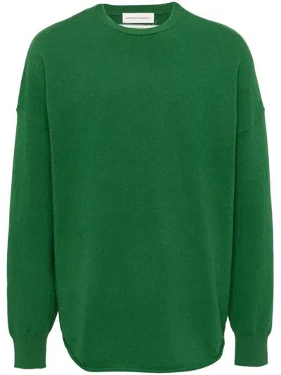 Extreme Cashmere Ec Crew Crop Knit Jumper In Green