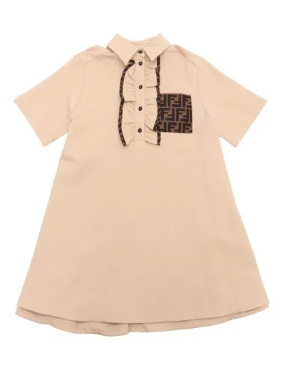 Fendi Kids' Dress In White