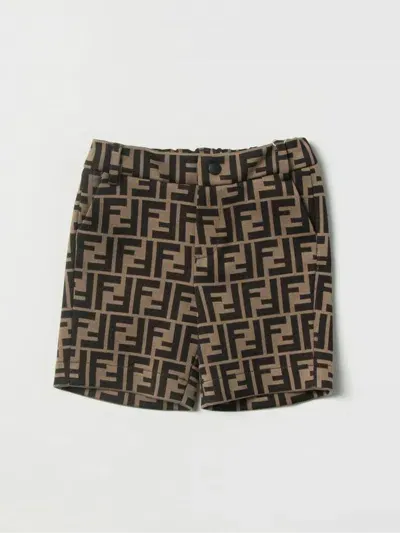 Fendi Kids Trousers Brown